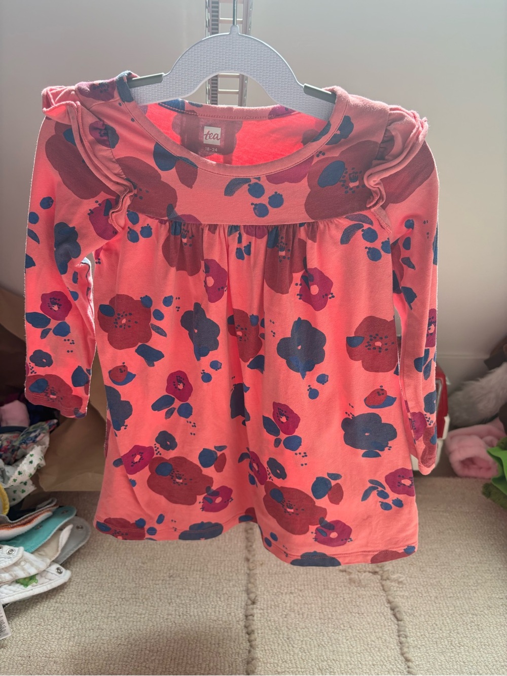 TEA COLLECTION | Floral Long-Sleeve Dress - EUC